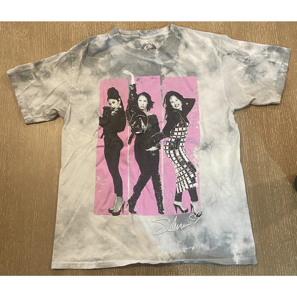 Selena Official Merchandise Cotton Tye-Dye T-Shirt Spellout Selena Size Medium